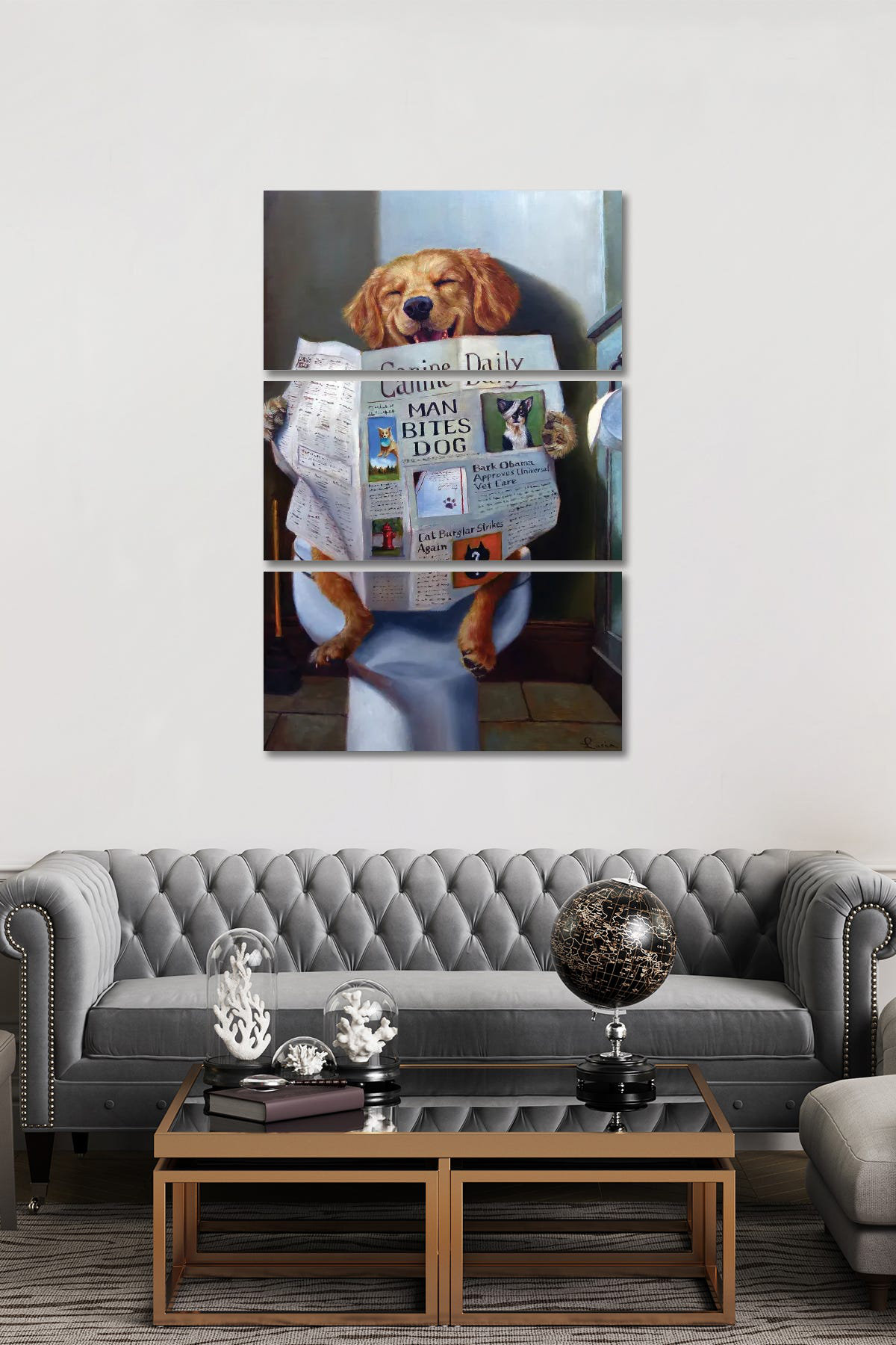 Trinx " Dog Gone Funny " by Lucia Heffernan 3 Pieces Wayfair